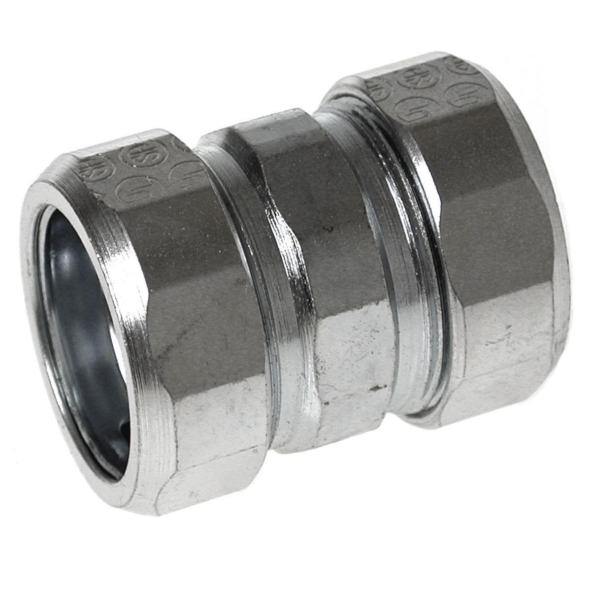 RACO&reg; 1826 Compression Connector, 1-1/2 in Trade, 1-15/16 in Cable Openings, For Use With Rigid/IMC Conduit, Malleable Iron/Steel, Electro-Plated Zinc
