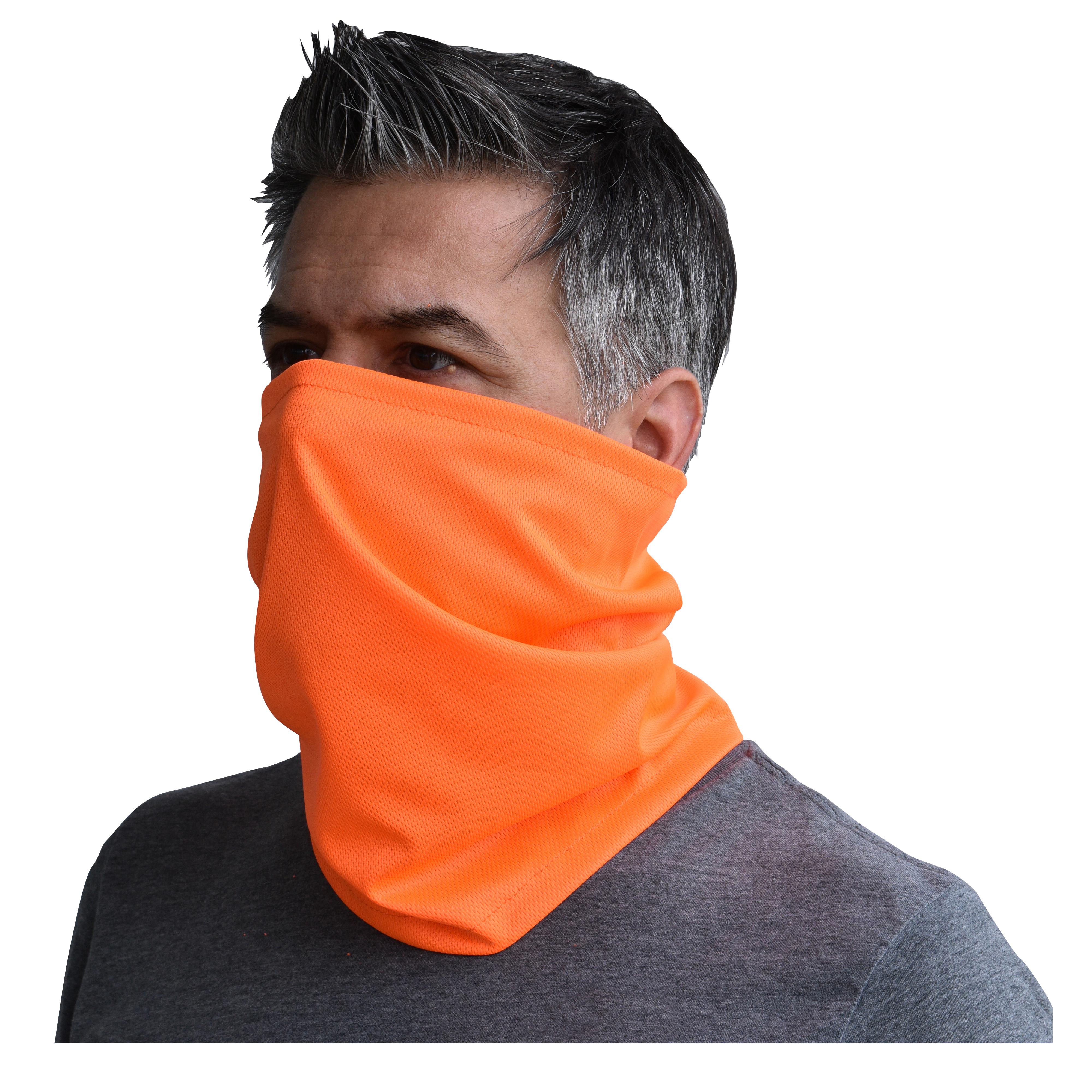 RADWEAR&trade; RAD-NGOBE Lightweight Universal Neck Gaiter, 1-Layer Reusable Pullover Mask, Polyester Bird's Eye Fabric