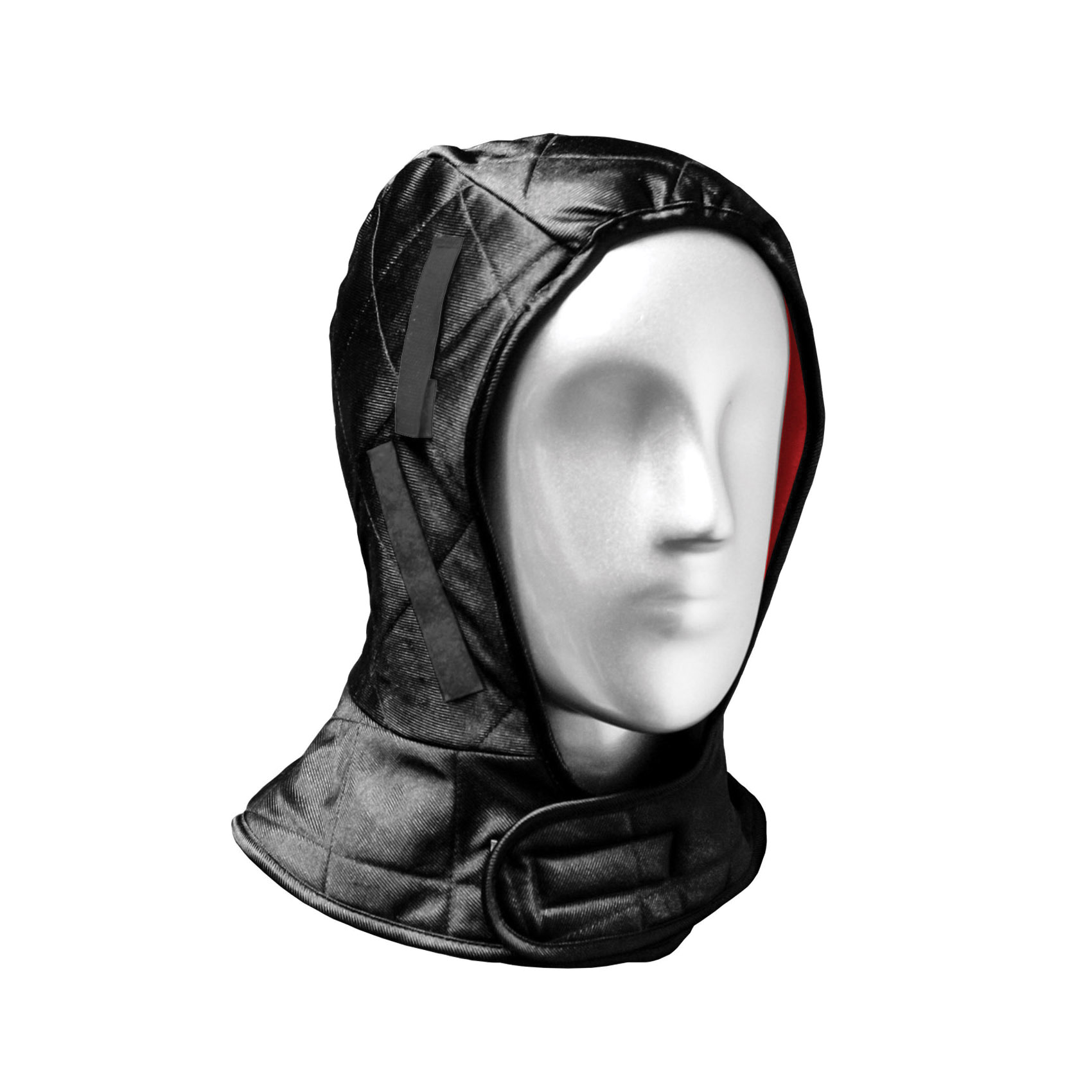 Radians&reg; Nordic Blaze&reg; RWL17 Shoulder Length Thermal Hard Hat Liner, For Use With Hook and Loop Closure, Polyester, Black/Red