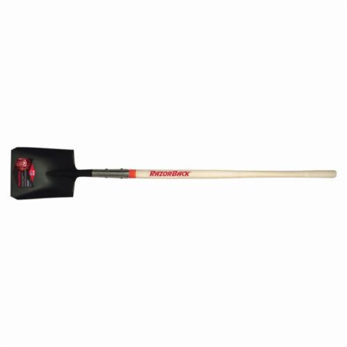 Razor-Back® 44000 Square Point Shovel With Traditional Socket, Tempered Steel Blade, 48 in Handle Length, Fiberglass Handle