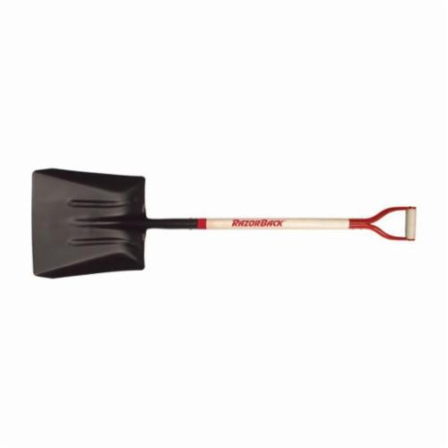 Razor-Back® 45000 Round Point Shovel, 48 in L Handle, Steel Blade, Fiberglass Handle