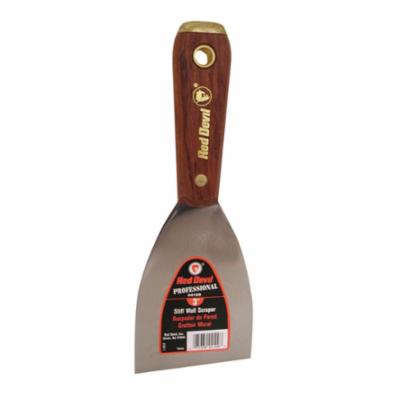 Red Devil® 4209 4200 Professional Wall Scraper, High Carbon Steel Stiff Blade, 3 in W Blade, Nylon Handle