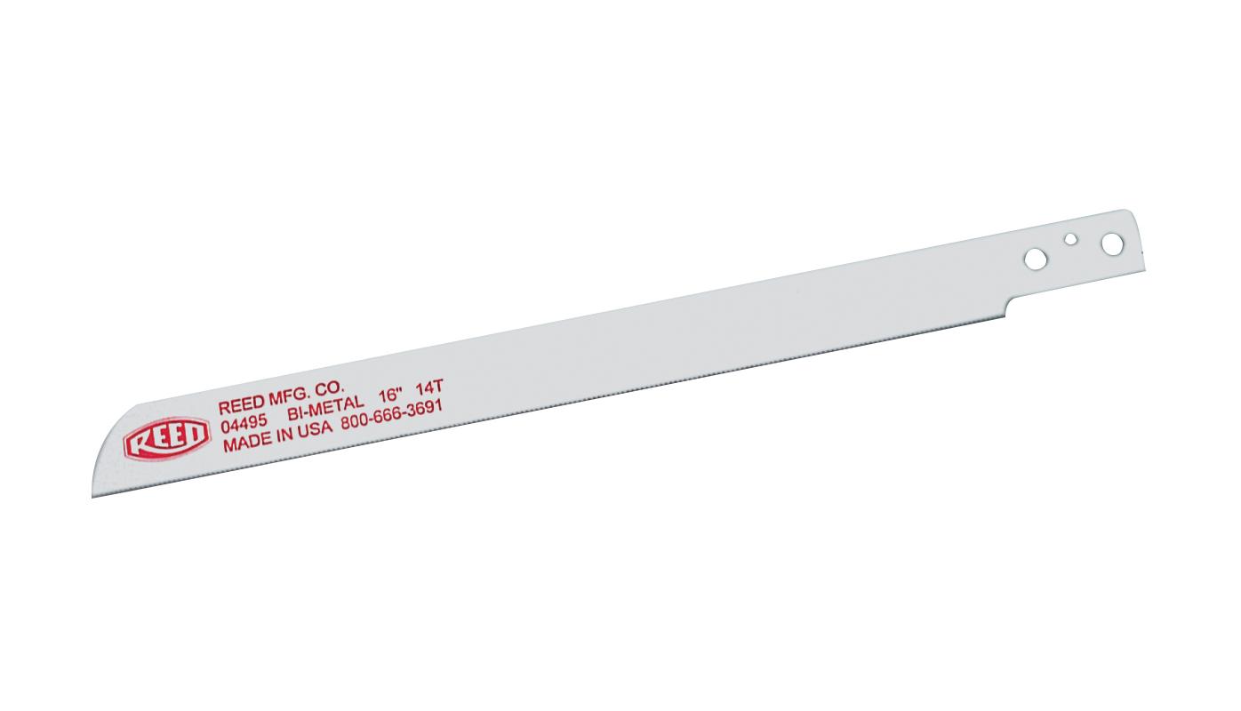 Reed 04495 Portable Power Hack Saw Blade, For Use With: Saw It&reg; SAWITSD2 Pneumatic Saw, 14 TPI