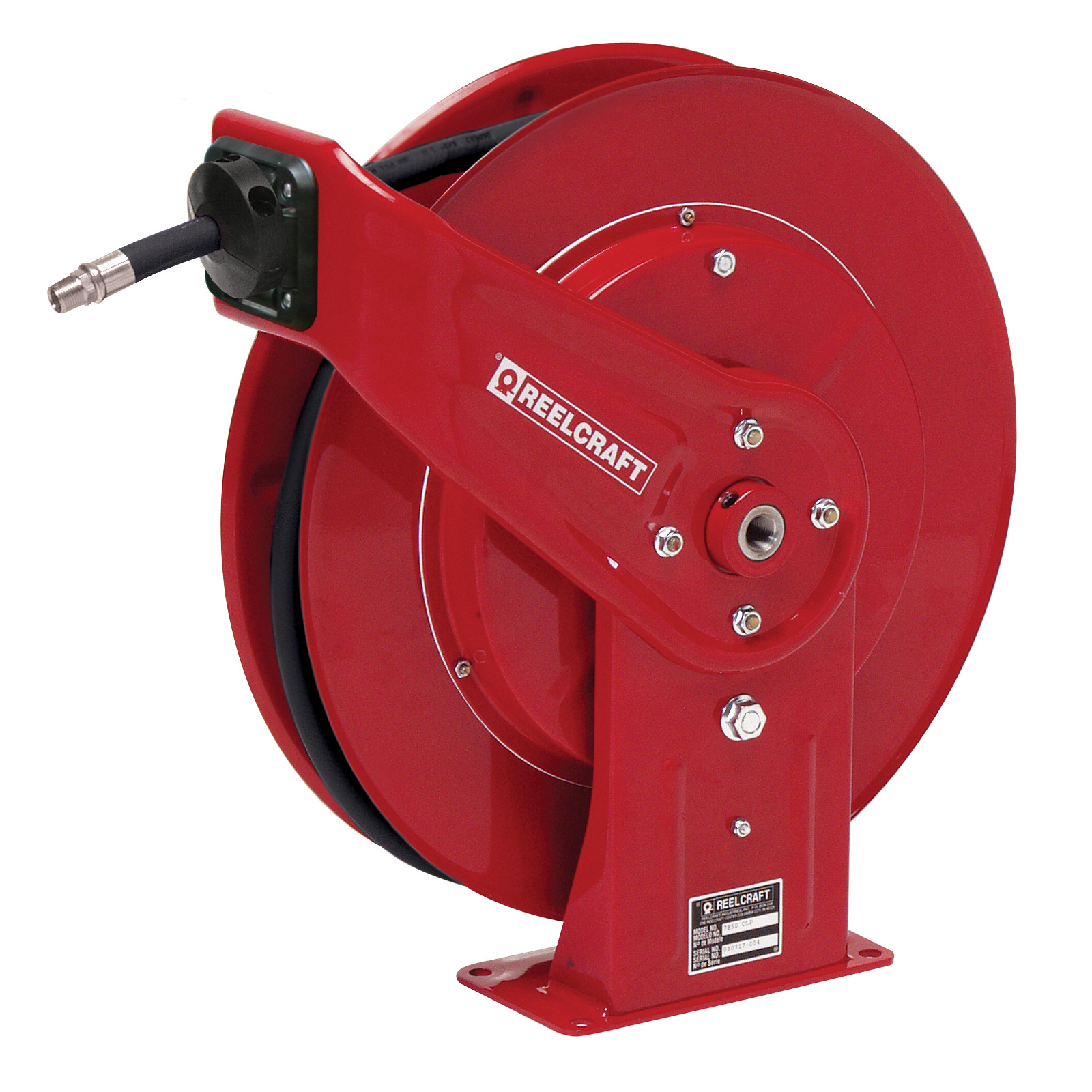 Reelcraft® 7650 OLP 7000 Heavy Duty Low Pressure Hose Reel With Hose, 3/8 in ID x 3/5 in OD x 50 ft L Hose, 300 psi Pressure, 19-3/4 in Dia x 3-7/8 in W Reel, Domestic