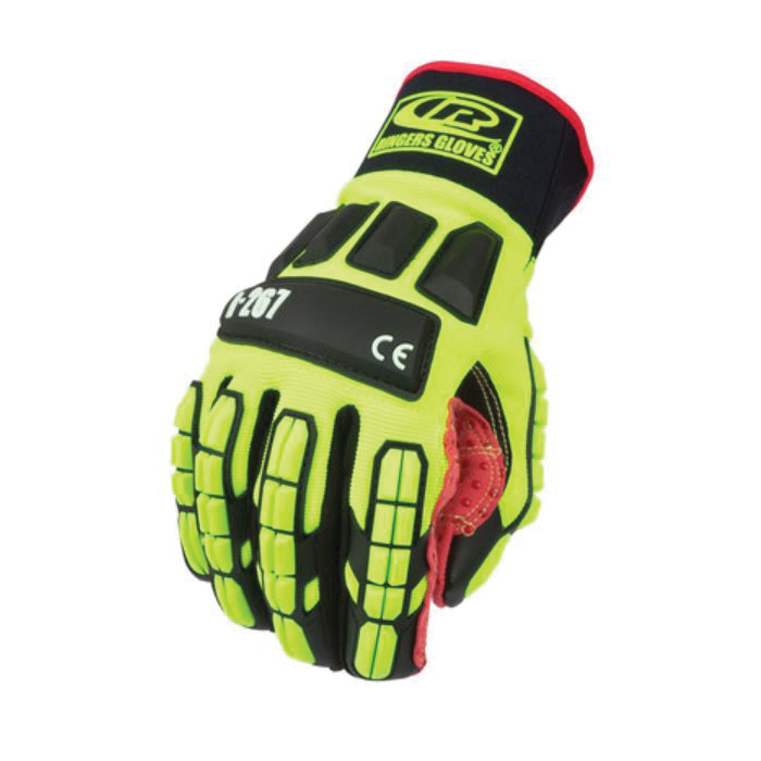 Ringers&reg; 267G-10 R-267 Heavy Duty Impact-Resistant Gloves, 10, Kelvar&reg;/Synthetic Leather, Slip-On Cuff, ANSI Cut-Resistance Level: A2