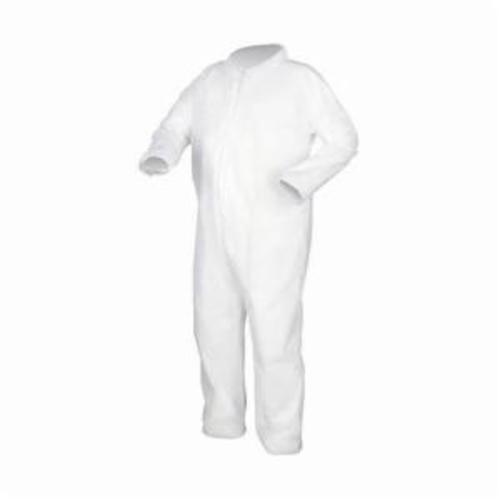MCR Safety 12WPCX2 Disposable Garment With Open Sleeves and Open Ankle, 2XL, White, Polypropylene, 56 in Chest, 40-1/2 in L Inseam