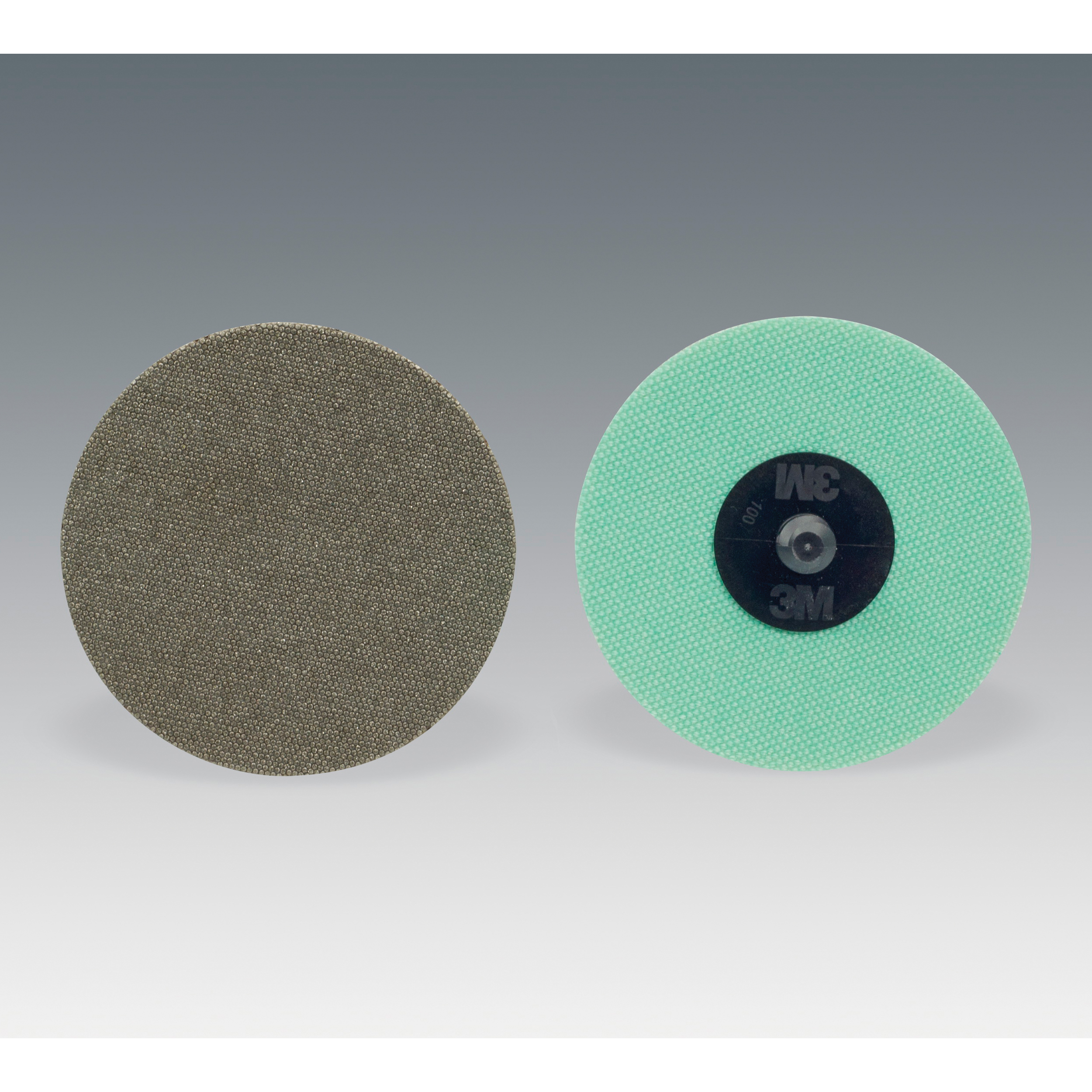 product 3M™ Diamond Microfinishing Film Disc 675L, 45 Mic 5MIL, Gray, 12 in x NH, Die 1200B