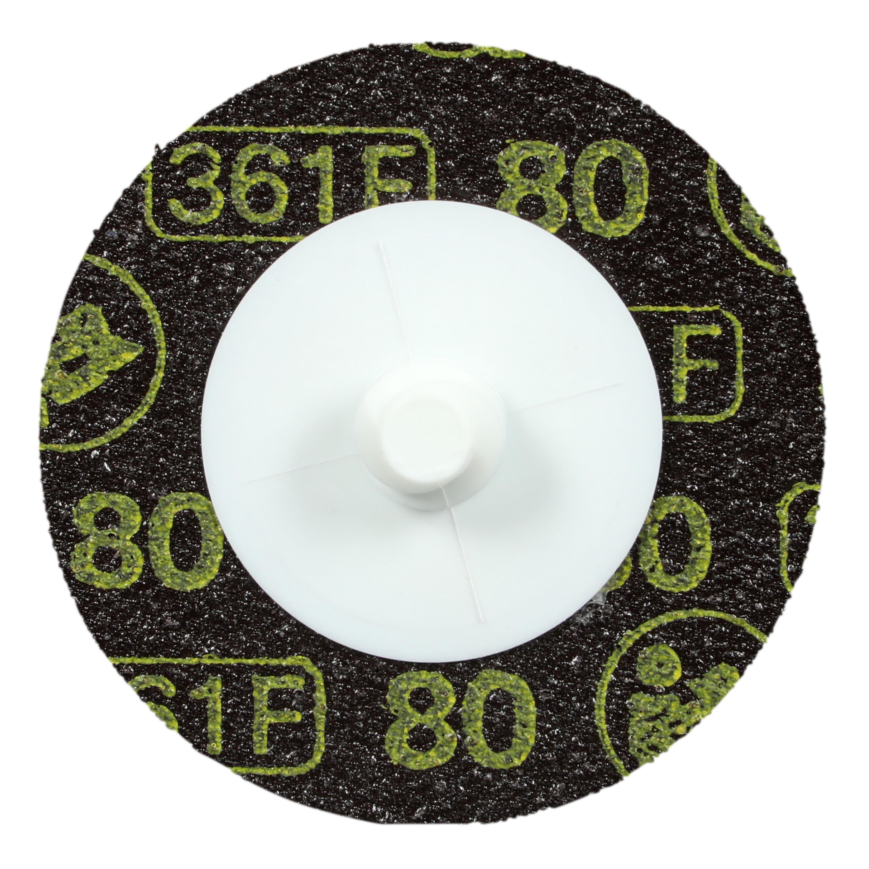 Roloc™ 051144-11418 361F Close Close Coated Abrasive Disc, 3 in Dia Disc, P240 Grit, Very Fine Grade, Aluminum Oxide Abrasive, Type TR Attachment