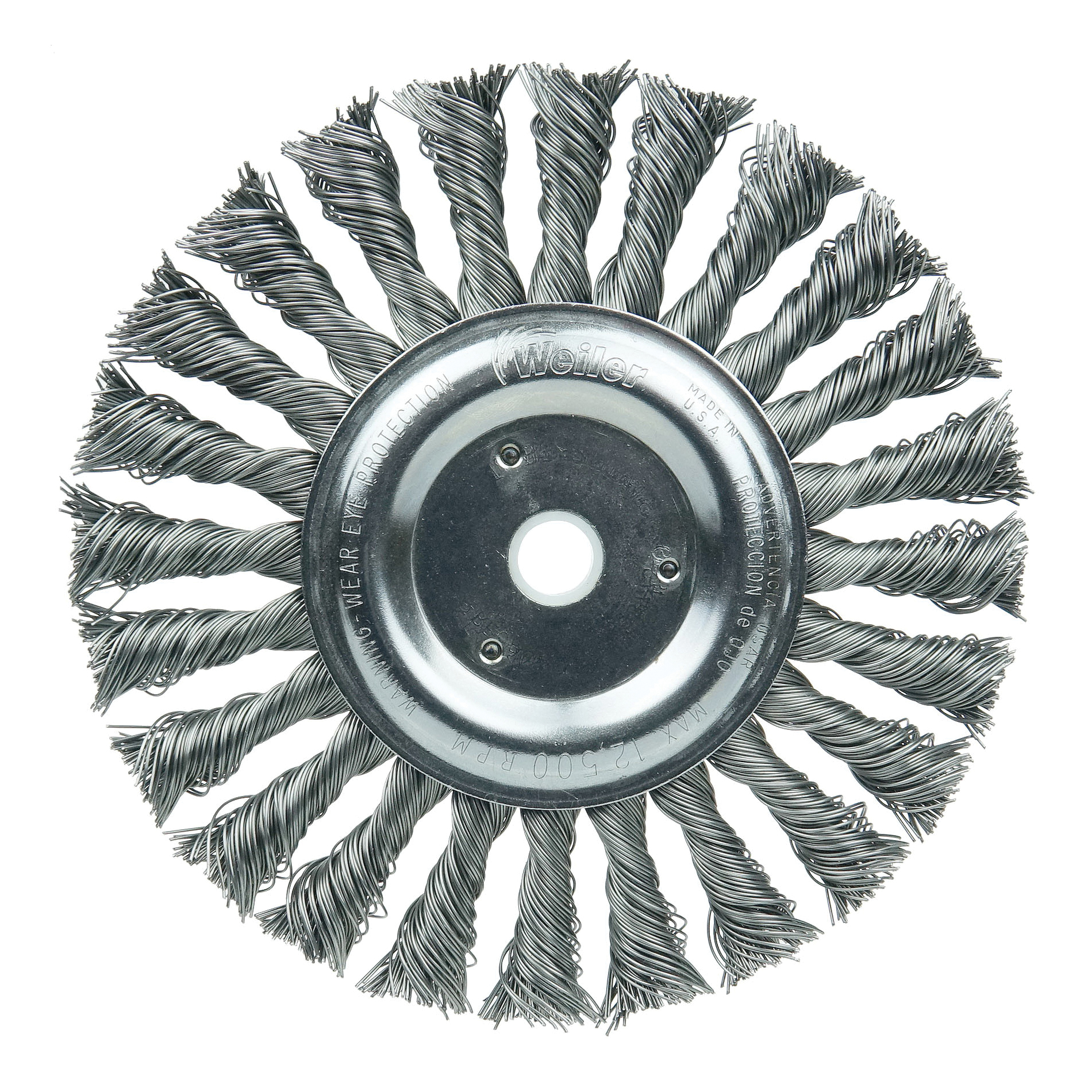 Roughneck® 09856 STB-524 Narrow Face Filler Pass Wheel Brush, 5 in Dia Brush, 1/2 in W Face, 0.023 in Dia Filament/Wire Stringer Bead Knot Filament/Wire, 5/8-11 Arbor Hole