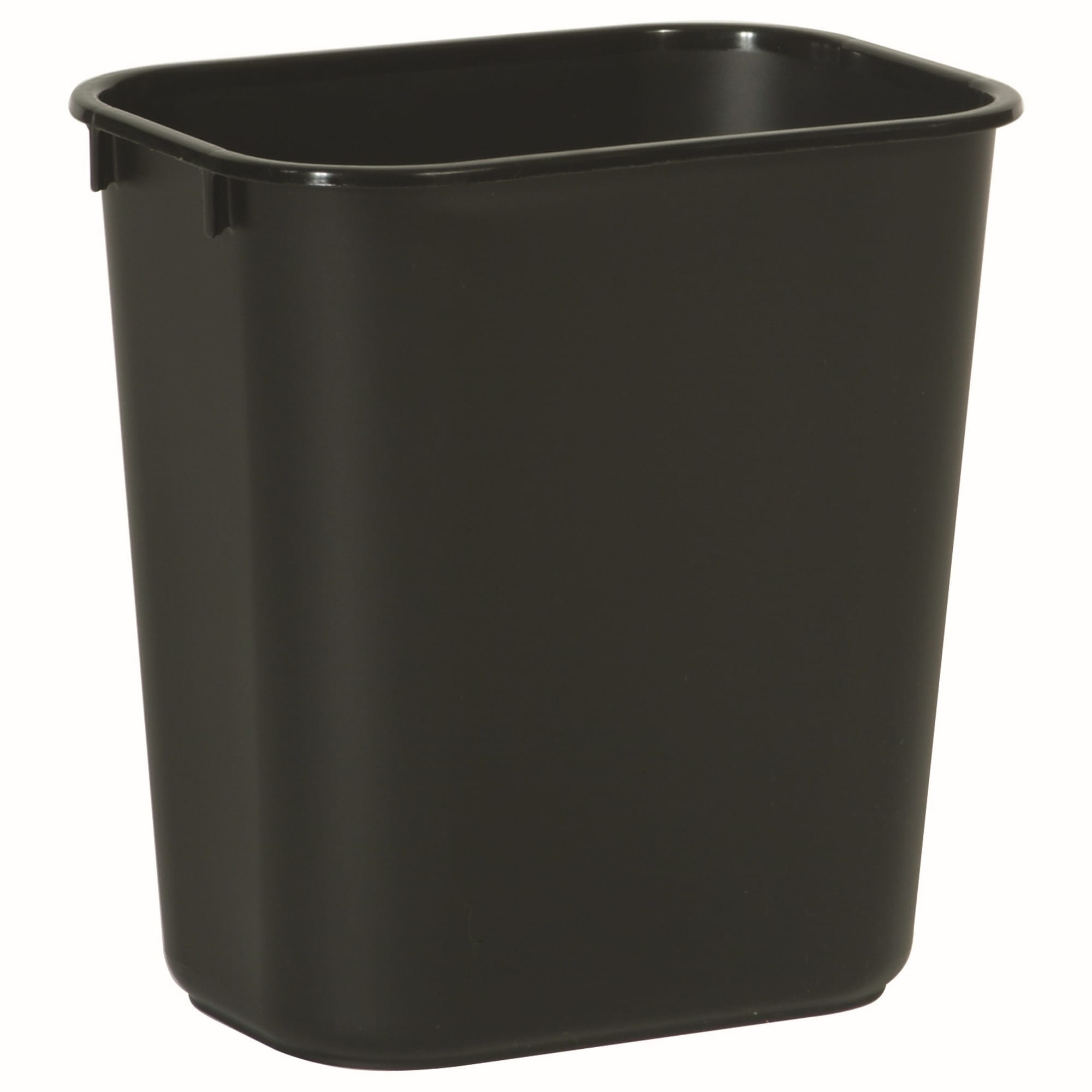 Rubbermaid&reg; FG295600BLA Medium Deskside Wastebasket, 28-1/8 qt, 14.4 in L, LLDPE, Black