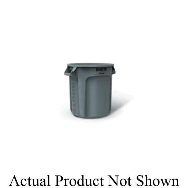 Rubbermaid® BRUTE® FG260900GRAY Container Lid, Round Container, Plastic, Gray, 17-1/8 in L x 17-1/8 in W