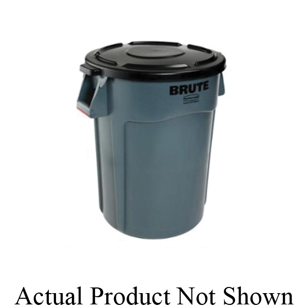 Rubbermaid® BRUTE® FG260900GRAY Container Lid, Round Container, Plastic, Gray, 17-1/8 in L x 17-1/8 in W