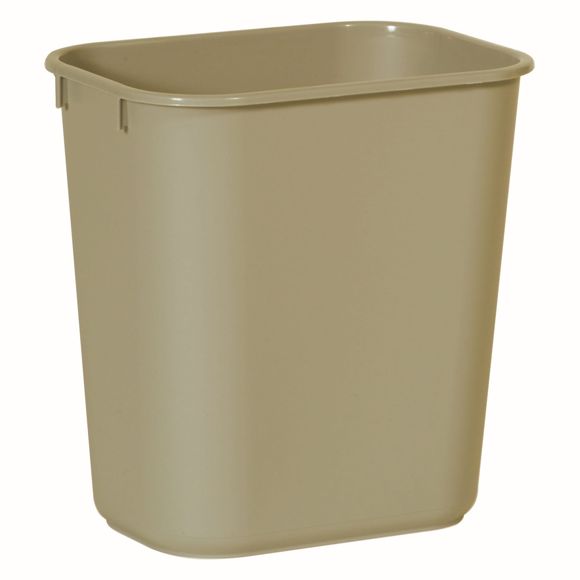 Rubbermaid&reg; FG295700GRAY Large Deskside Wastebasket, 41-1/4 qt, 15.2 in L, LLDPE, Gray