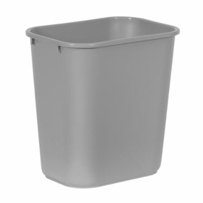 Rubbermaid® FG295700BLA Large Deskside Wastebasket, 41-1/4 qt, 15.2 in L, LLDPE, Black