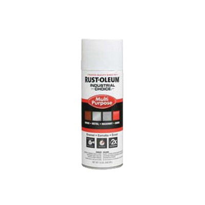 Rust-Oleum® 1690830 1600 System Multi-Purpose Enamel Spray Paint, 12 oz Container, Liquid Form, White, 12 to 15 sq-ft/can Coverage