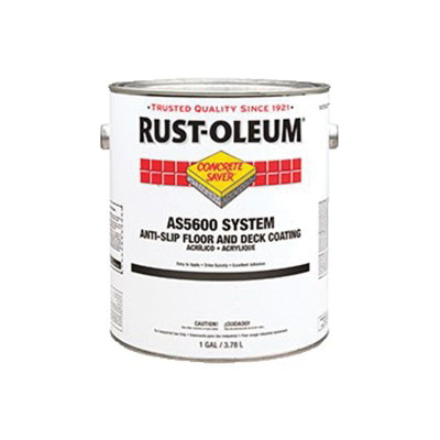Rust-Oleum&reg; 261176 AS5600 System Anti-Slip Single Component Water Based Floor and Deck Coating, 1 gal Container, Liquid Form, Black, 60 to 70 sq-ft/gal Coverage