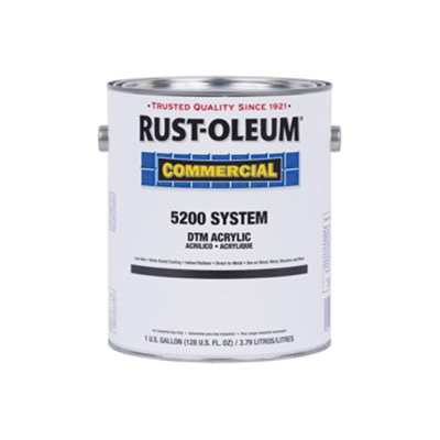 Rust-Oleum® 3792402 3700 System 1-Component Ready-Mixed Water Based DTM Acrylic Enamel Coating, 1 gal Container, Liquid Form, White, 160 to 270 sq-ft/gal Coverage