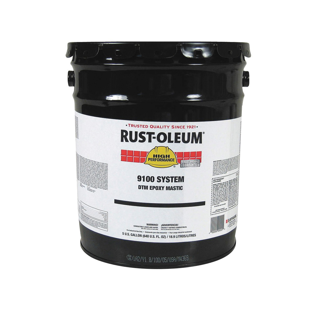 Rust-Oleum&reg; 9182300 9100 System 2-Component DTM Epoxy Mastic Base, 5 gal Pail, Solvent Base, Silver Gray