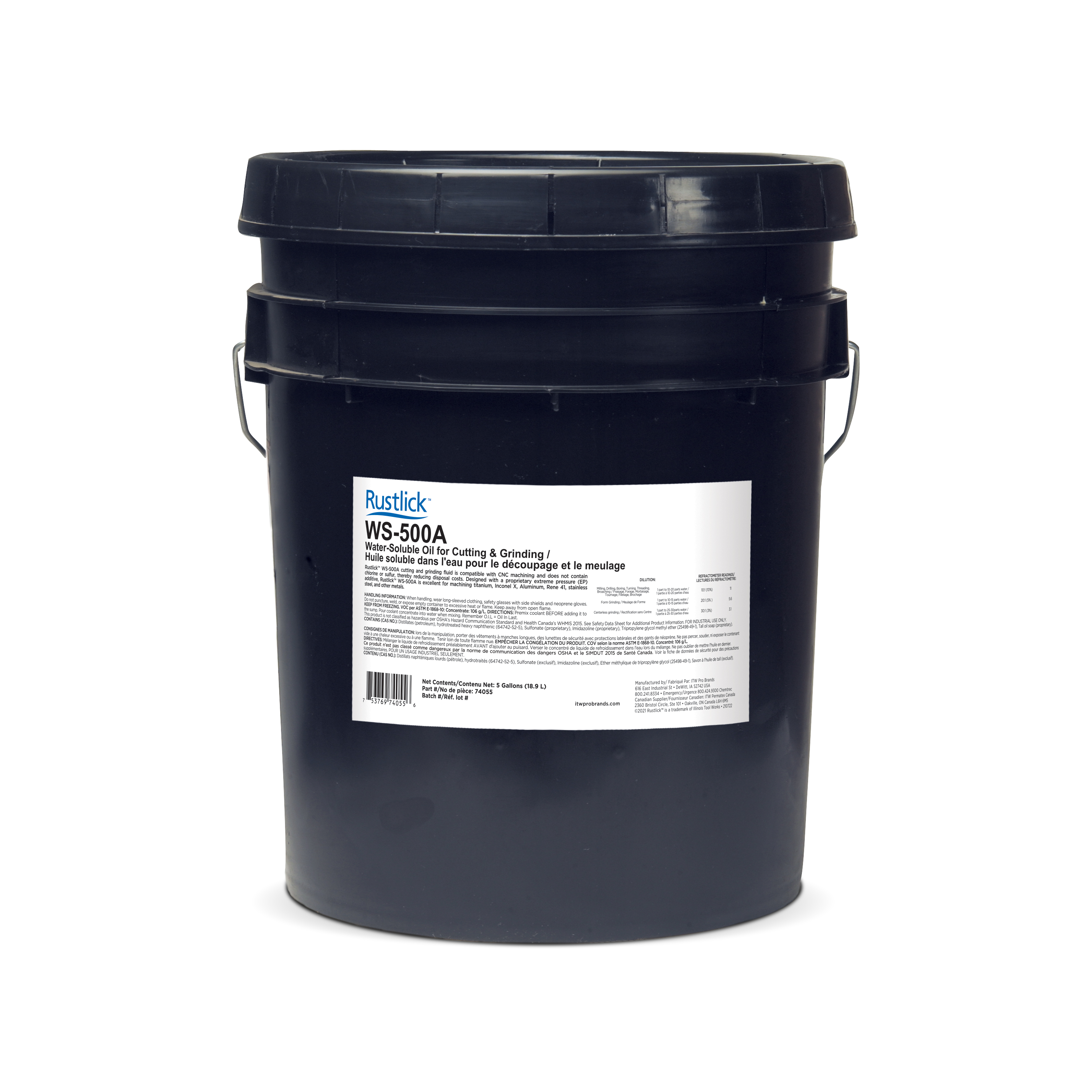 Rustlick&trade; 83355 ULTRACUT&reg; Pro CF Premium Water Soluble Oil, 55 gal Drum, Characteristic, Liquid, Golden Yellow/Light Brown