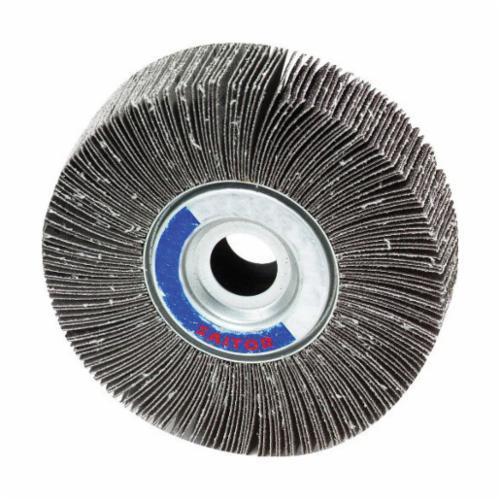 United Abrasives-SAIT 72000 2A Premium Coated Flap Wheel, 6 in Dia, 1 in W Face, 60 Grit, Coarse Grade, Aluminum Oxide Abrasive