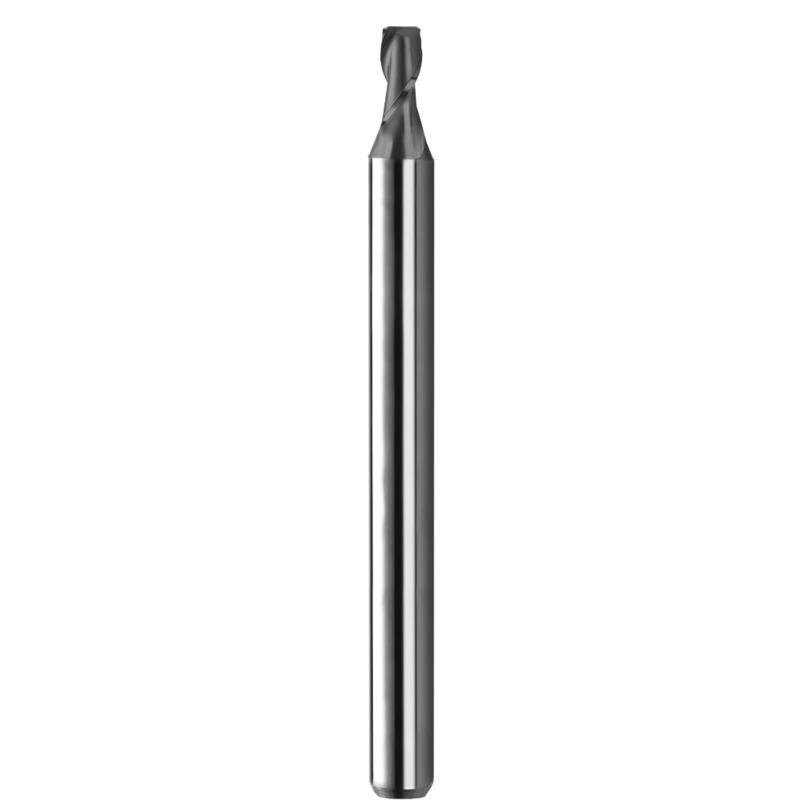SGS&reg; 02455 M2S Fractional Micro Square End End Mill, 0.06 in Dia Cutter, 0.18 in Length of Cut, 2 Flutes, 1/8 in Dia Shank, 1-1/2 in OAL, TA Coated