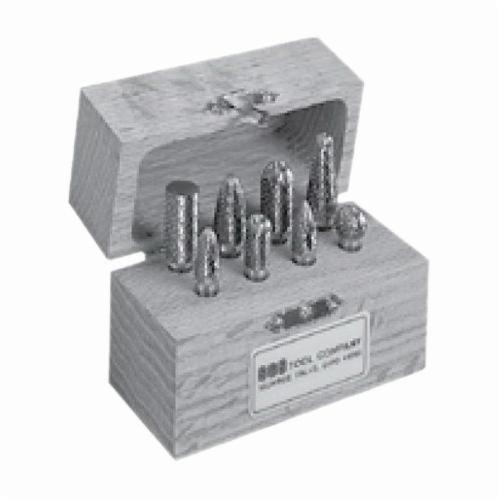 SGS&reg; 28210 Burr Set, Single Cut, 8 Pieces