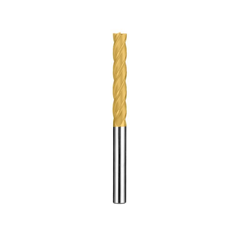 SGS&reg; 31869 E1S Extra Long Length Fractional Square End End Mill, 1 in Dia Cutter, 3 in Length of Cut, 4 Flutes, 1 in Dia Shank, 6 in OAL, TN Coated