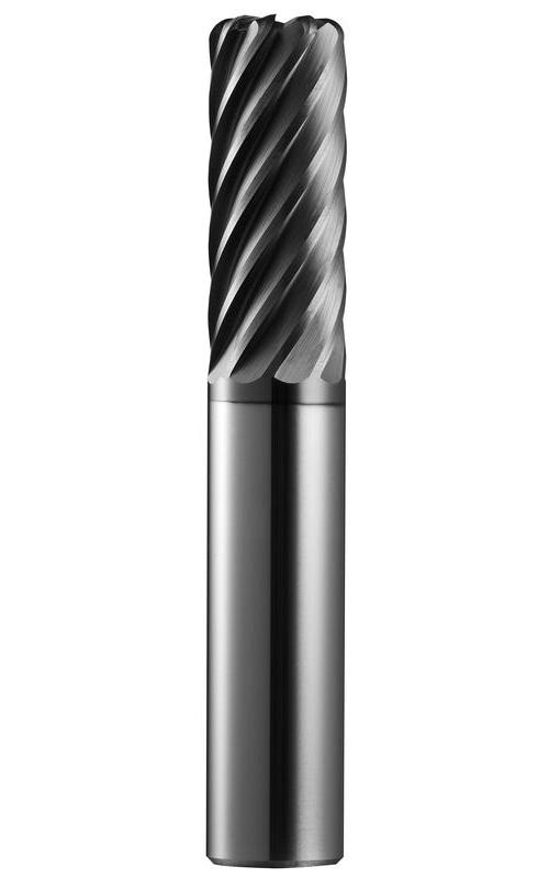 SGS&reg; 36627 66C Corner Radius Fractional High Performance Long Length Multi-Flute High Performance End Mill, 3/16 in Dia Cutter, 5/8 in Length of Cut, 7 Flutes, 3/16 in Dia Shank, 2 in OAL, TA Coated