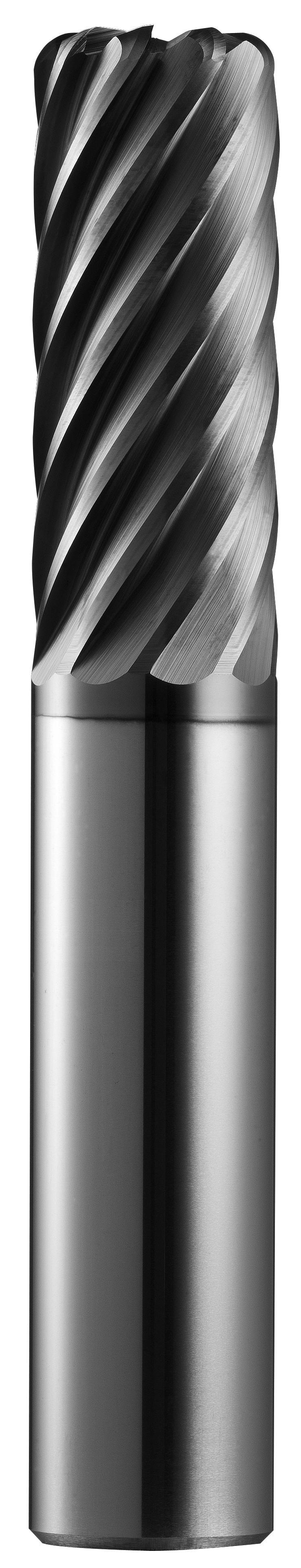 SGS&reg; 36627 66C Corner Radius Fractional High Performance Long Length Multi-Flute High Performance End Mill, 3/16 in Dia Cutter, 5/8 in Length of Cut, 7 Flutes, 3/16 in Dia Shank, 2 in OAL, TA Coated