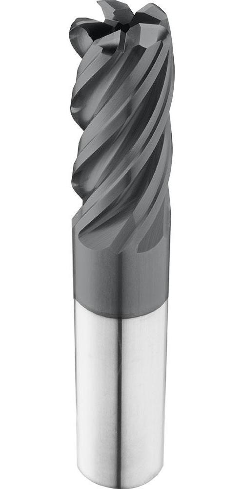 SGS&reg; 37707 Z5C High Performance Corner Radius End Mill, 1 in Dia Cutter, 0.03 in Corner Radius, 3 in Length of Cut, (5) Flutes, 1 in Dia Shank, 6 in OAL, Ti-NAMITE-A (AlTiN) Coated