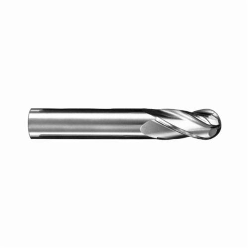SGS&reg; 41654 16MB Ball End Center Cutting General Purpose Stub Length End Mill, 9 mm Dia Cutter, 14 mm Length of Cut, 4 Flutes, 9 mm Dia Shank, 50 mm OAL, Uncoated