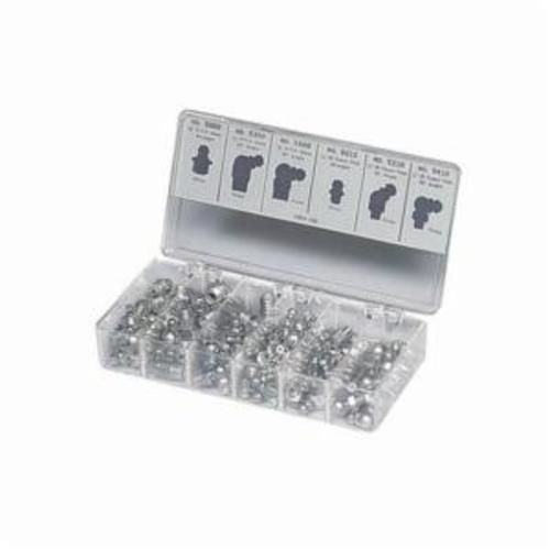 Precision Brand® 12945 Grease Fitting Kit, 90 Pieces, For Use With Toolroom or Toolbox, Steel