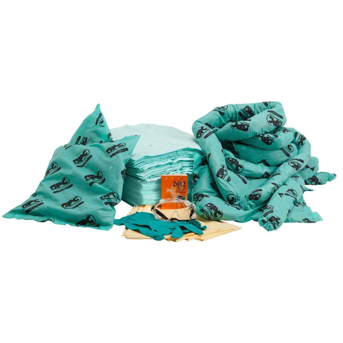SPC&reg; AllWik&reg; SKA-55W Mobile Spill Kit, 55 gal Wheeled Drum, Fluids Absorbed: Universal