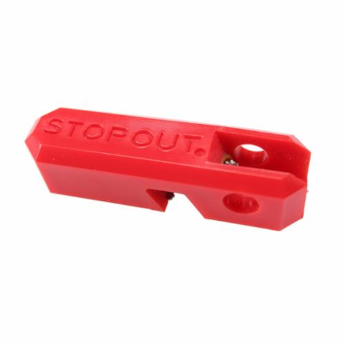 product Brady® 90850 Electrical Risk Circuit Breaker Lockout With Pin-Out Wide, For Use With European and Asian Equipment, Miniature Circuit Breaker Switch, 1 Padlocks, 0.32 in Dia Max Padlock Shackle, LOTO-26 Fiberglass Reinforced Nylon, Red