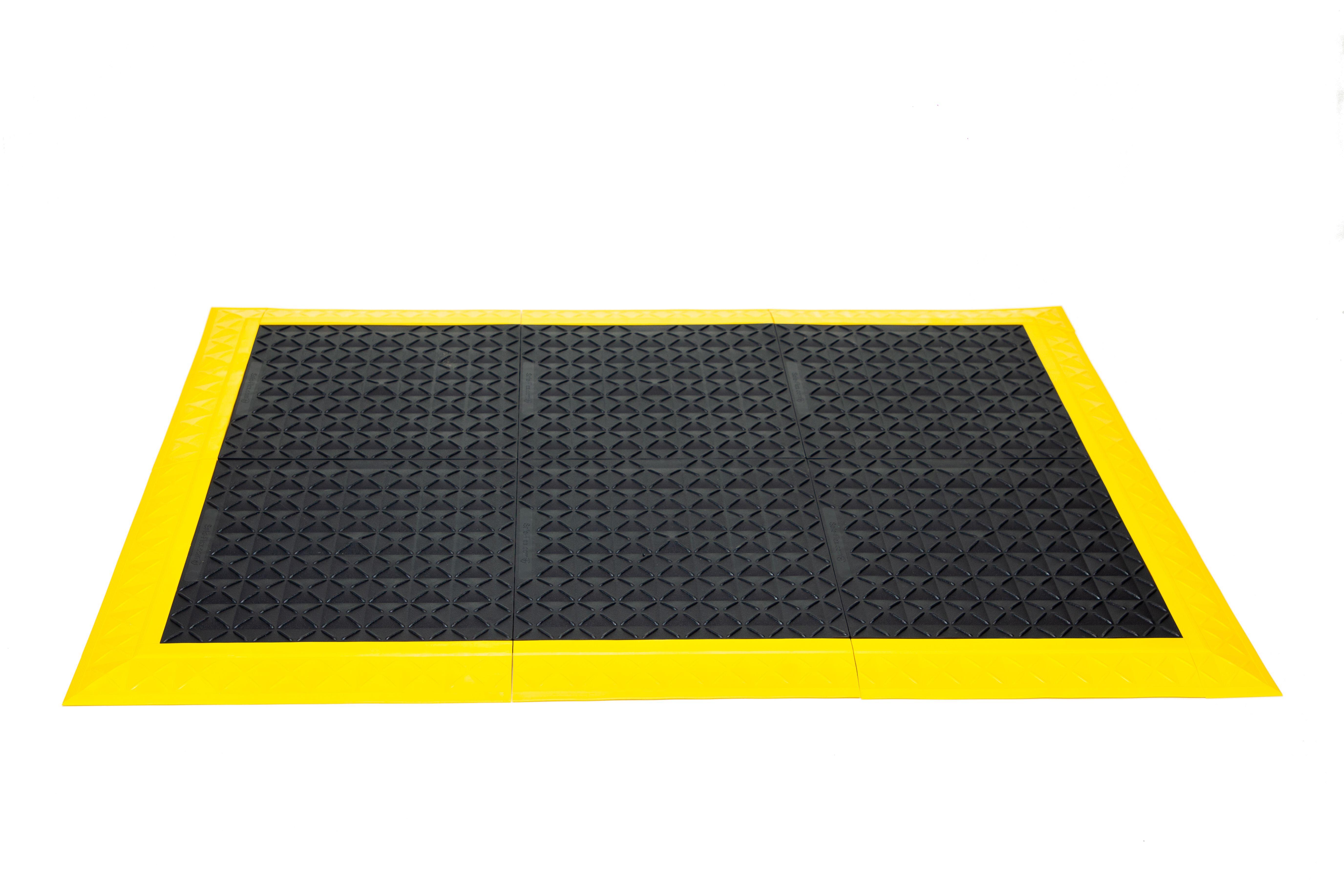 Safe-Flex A1BZ3 Tile, 96 in L x 36 in W x 1 in THK, PVC, Diamond Surface Pattern