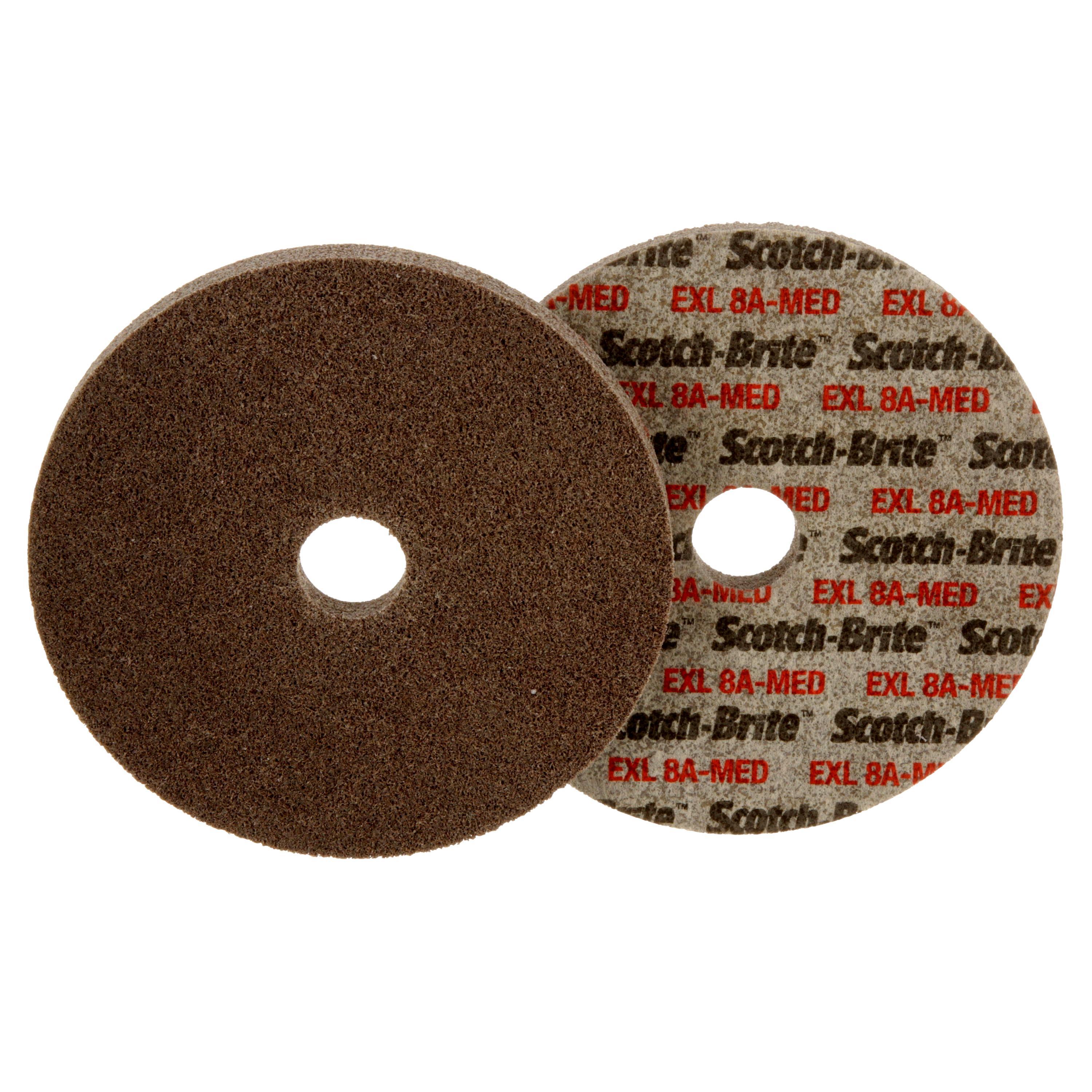 Scotch-Brite&trade; 7000000695 EXL High Performance Unitized Wheel, 6 in Dia Wheel, 1 in Center Hole, 1/2 in W Face, Medium Grade, Aluminum Oxide Abrasive