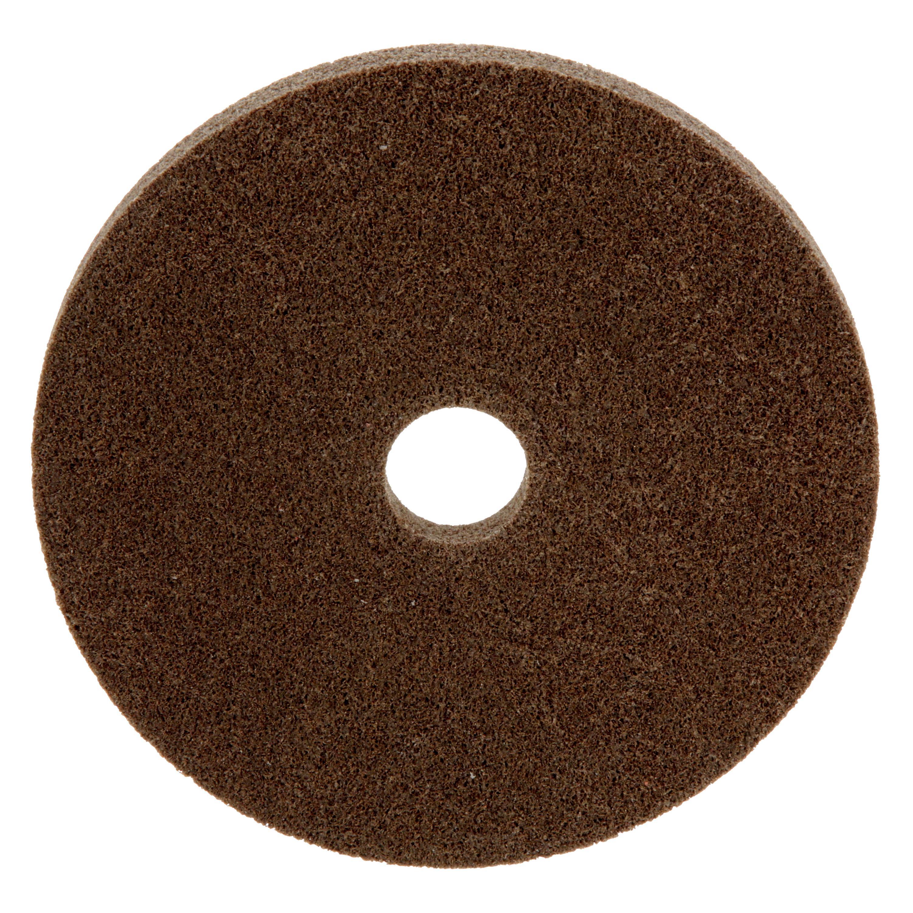 Scotch-Brite&trade; 7000000695 EXL High Performance Unitized Wheel, 6 in Dia Wheel, 1 in Center Hole, 1/2 in W Face, Medium Grade, Aluminum Oxide Abrasive