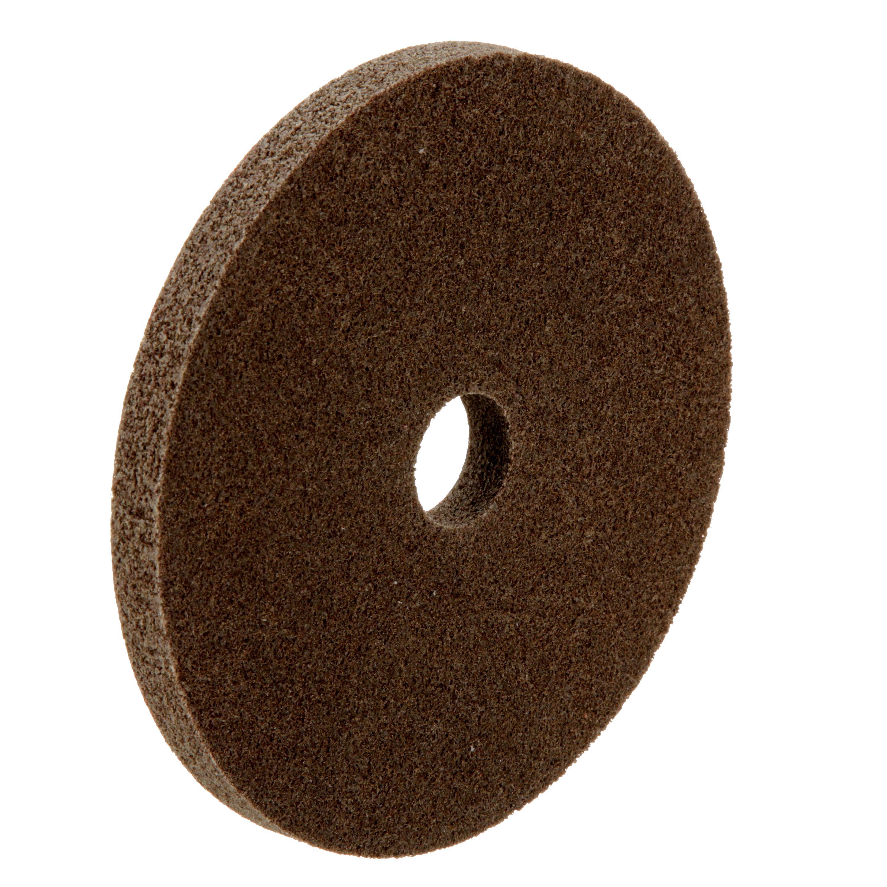 Scotch-Brite&trade; 7000000695 EXL High Performance Unitized Wheel, 6 in Dia Wheel, 1 in Center Hole, 1/2 in W Face, Medium Grade, Aluminum Oxide Abrasive