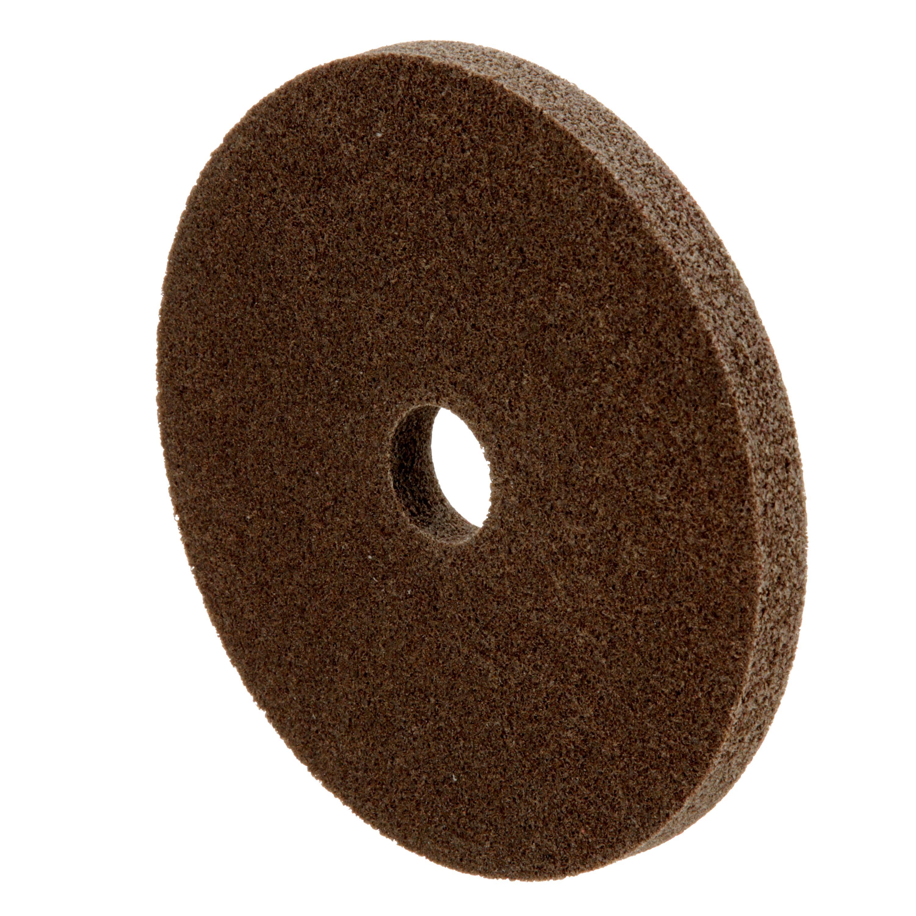 Scotch-Brite&trade; 7000000695 EXL High Performance Unitized Wheel, 6 in Dia Wheel, 1 in Center Hole, 1/2 in W Face, Medium Grade, Aluminum Oxide Abrasive