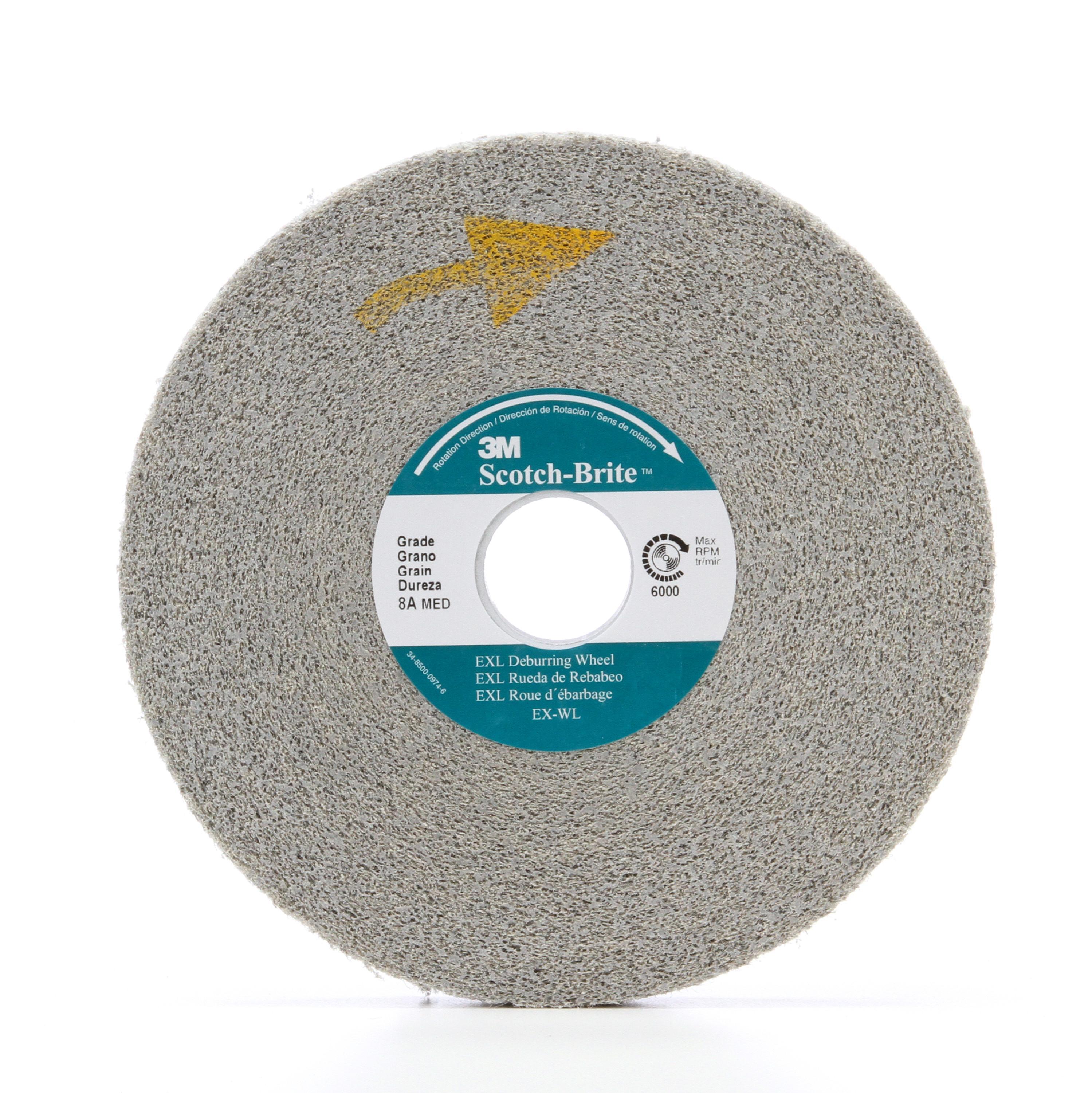 Scotch-Brite&trade; 7100130961 Multi-Finishing Wheel, 8 in Dia Wheel, 3 in Center Hole, Coarse Grade, Silicon Carbide Abrasive