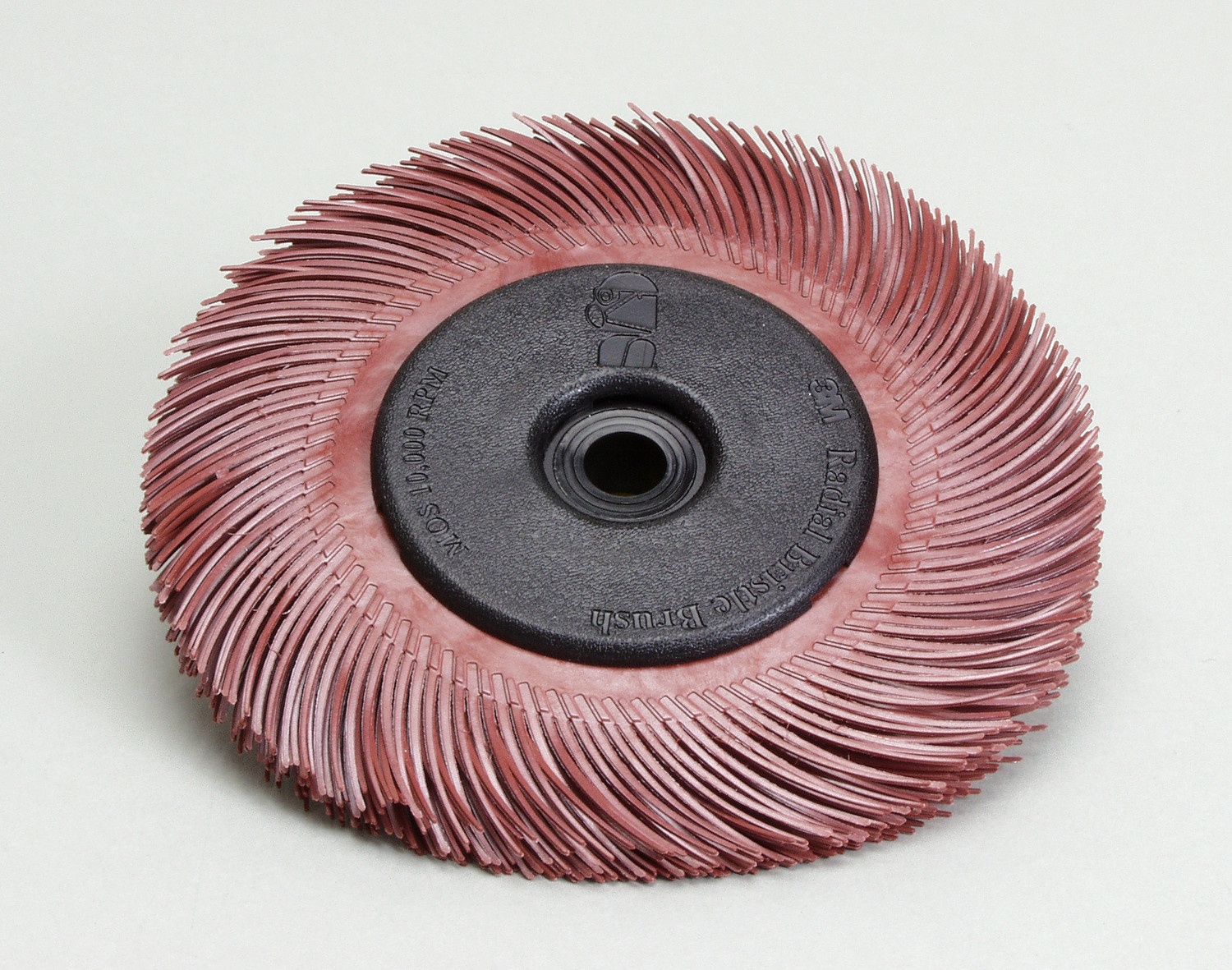 Scotch-Brite&trade; 7100138335 BB-ZB Bristle Brush, 7-5/8 in Dia Brush, 1 in W Face, 1-1/4 in Arbor Hole, 220 Grit