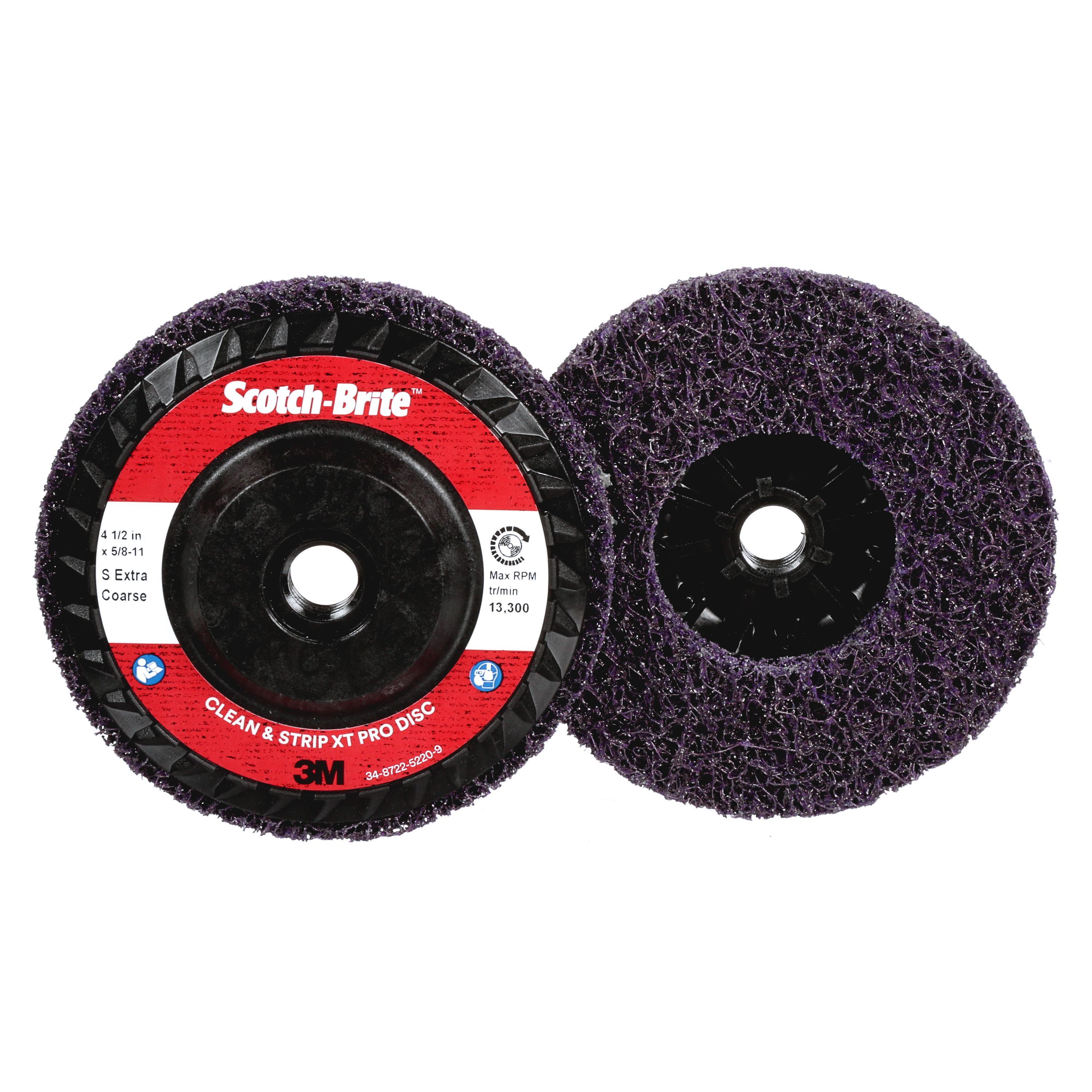 Scotch-Brite™ 7100175474 Clean and Strip XT Pro Type 27 Disc, 7 in Dia Disc, Extra Coarse Grade, Silicon Carbide Abrasive, Fiber Backing