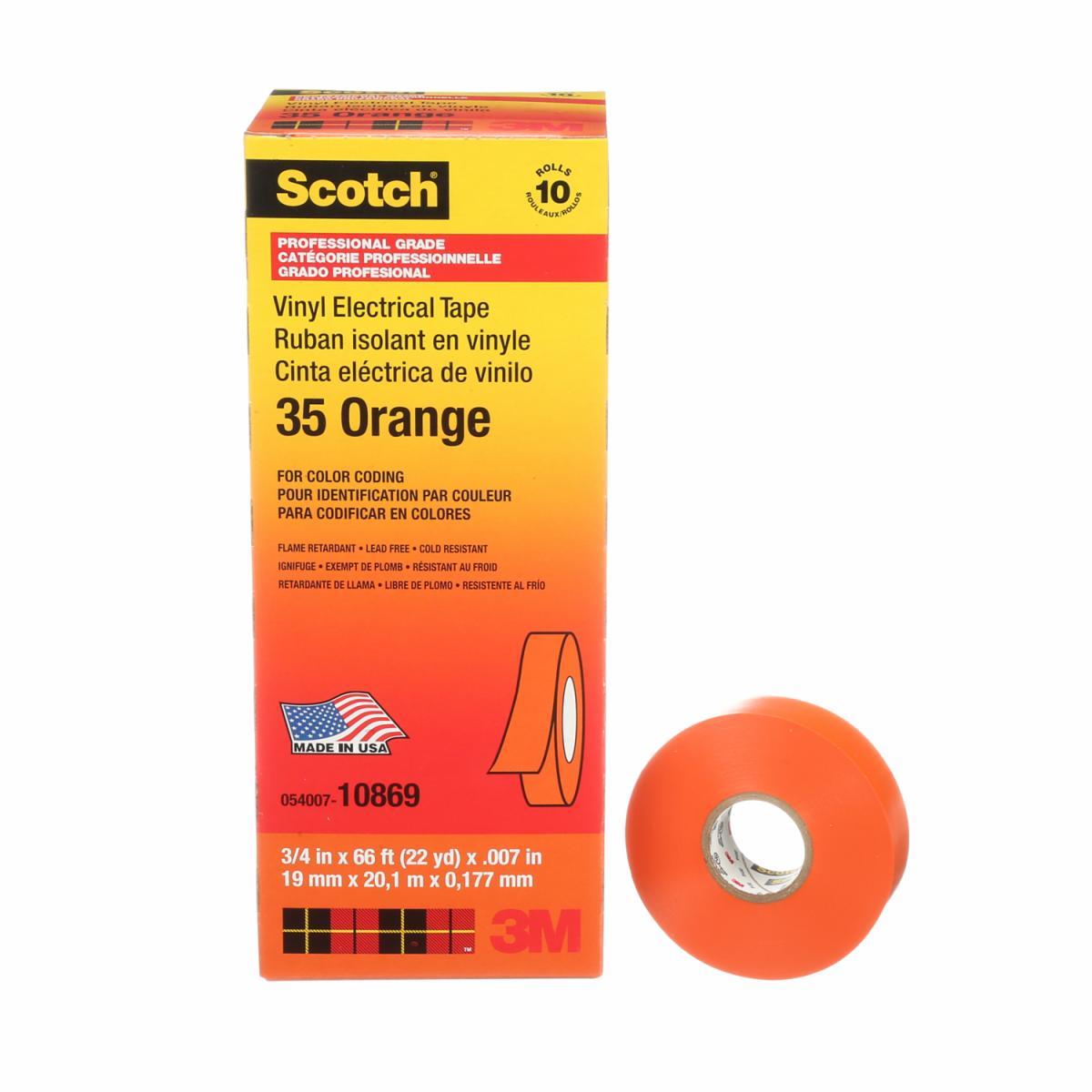 Scotch® Super 88™ 88-3/4X66FT 1-Sided Premium Grade Electrical Tape, 66 ft L x 3/4 in W, 8.5 mil THK, Rubber Adhesive, PVC Backing, Black