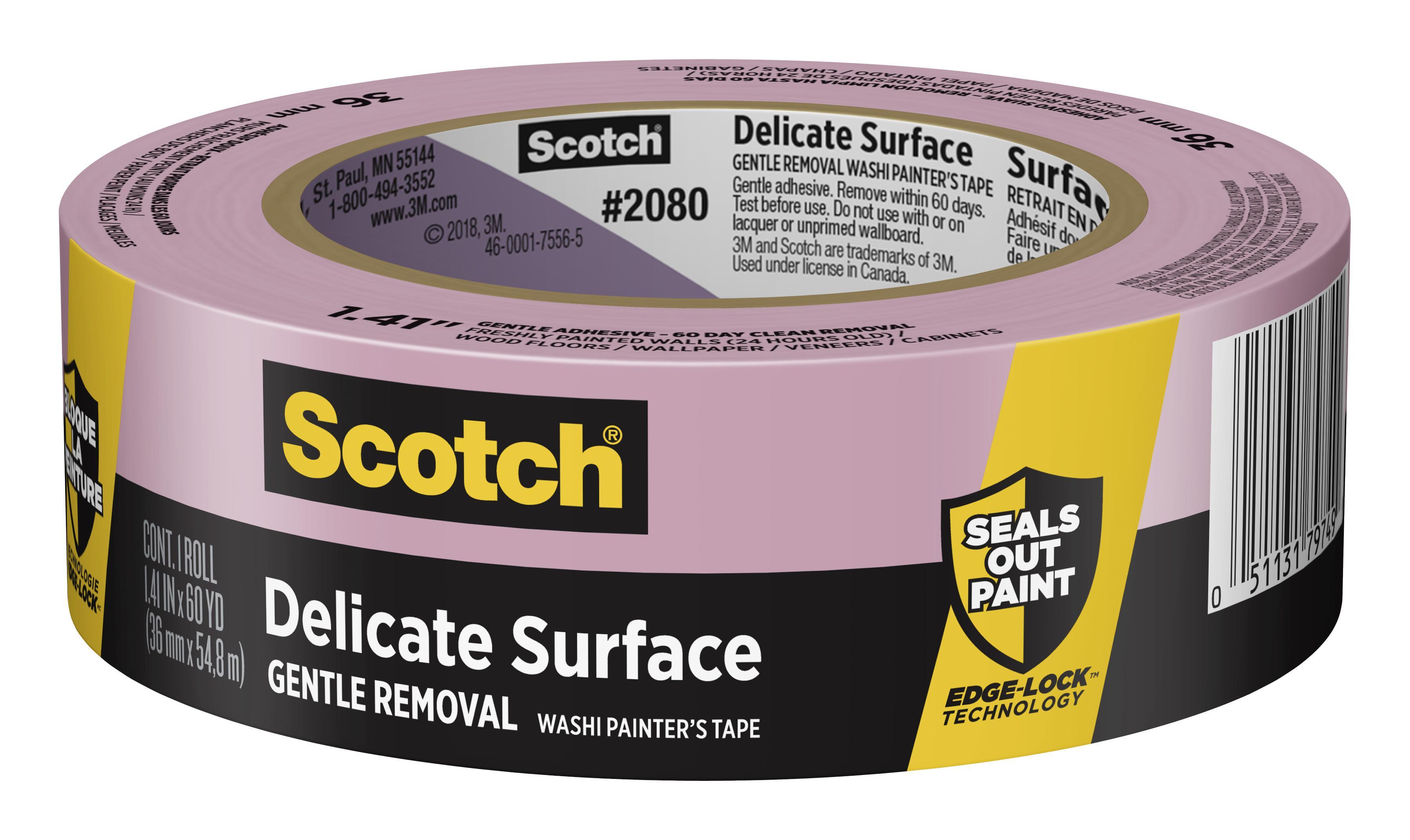 ScotchBlue&trade; 7000124585 2090-24NF Tape, 60 yd L 94 in W, Acrylic Adhesive