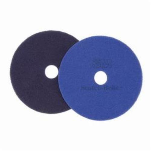 3M™ 048011-08413 Round Non-Woven Cleaner Pad, 20 in, 175 to 600 rpm Speed, Nylon/Polyester Fiber, Blue