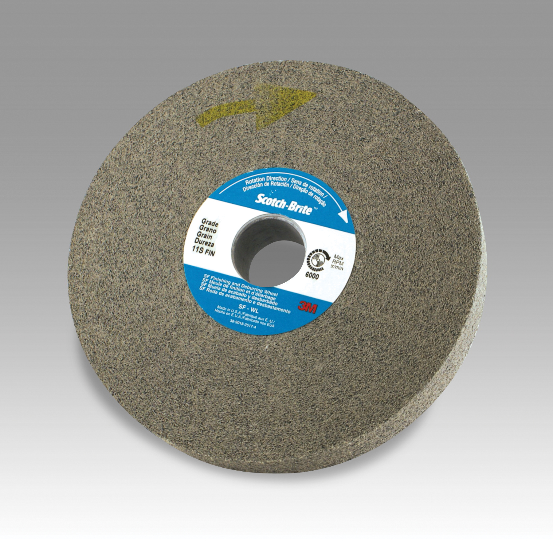 product Scotch-Brite™ Cut and Polish Wheel, CP-WL, 7A Medium, 6 in x 1 in x 1 in, 3 ea/Case