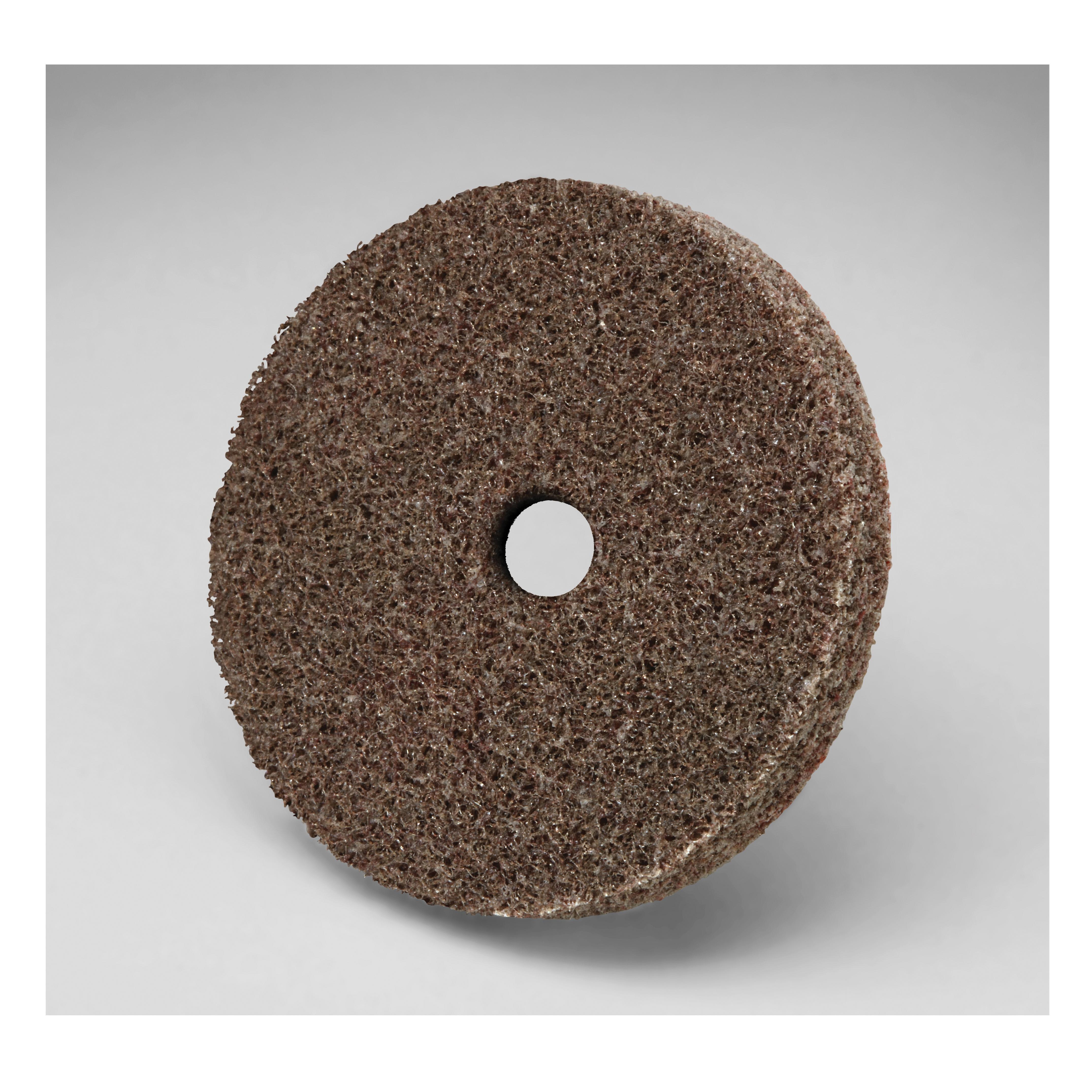 Scotch-Brite&trade; 7000000693 EXL High Performance Unitized Wheel, 2 in Dia Wheel, 1/4 in Center Hole, 1/4 in W Face, Coarse Grade, Aluminum Oxide Abrasive