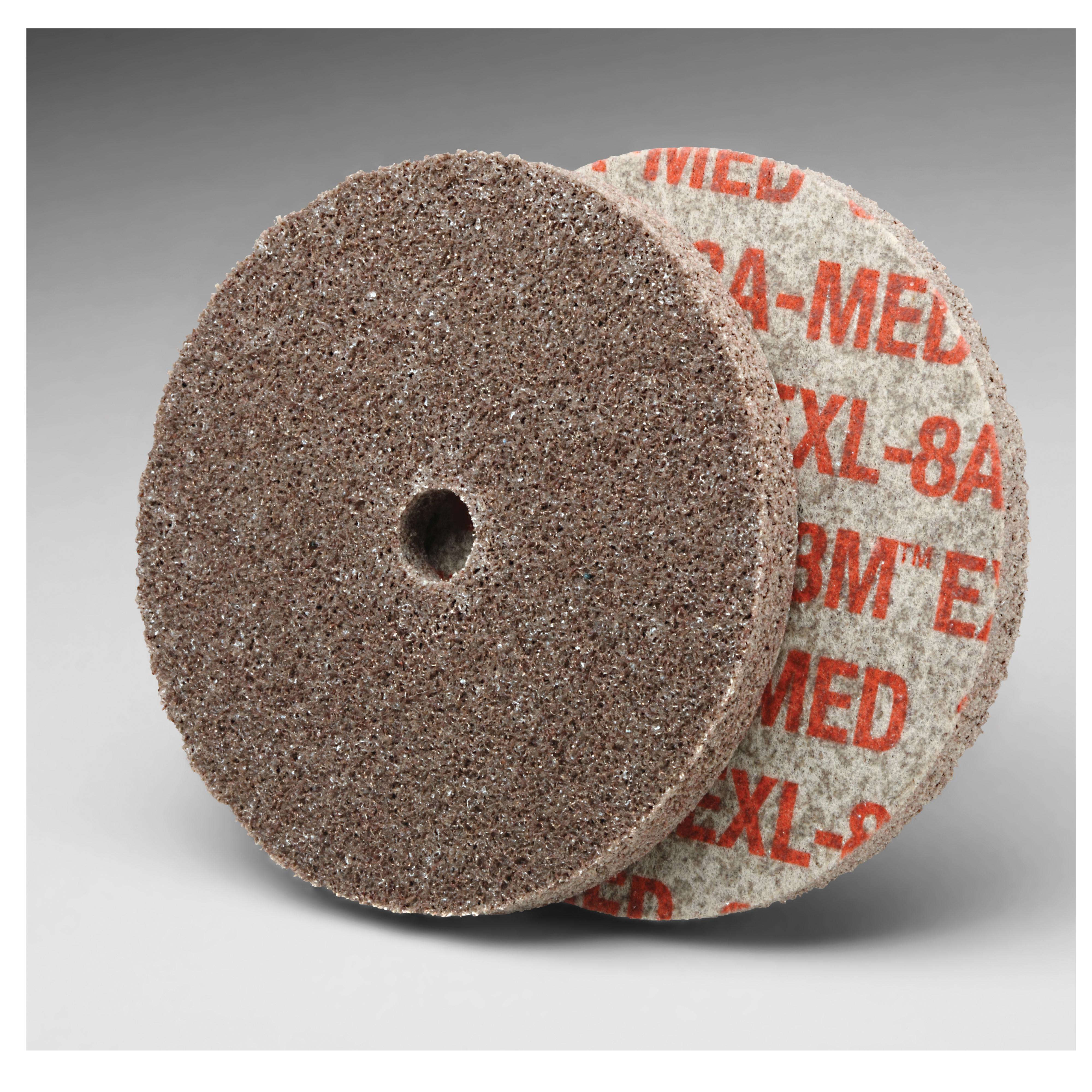 product Scotch-Brite™ EXL Unitized Wheel, XL-UW, 2S Fine, 3 in x 1/4 in x 3/8 in, 40 ea/Case
