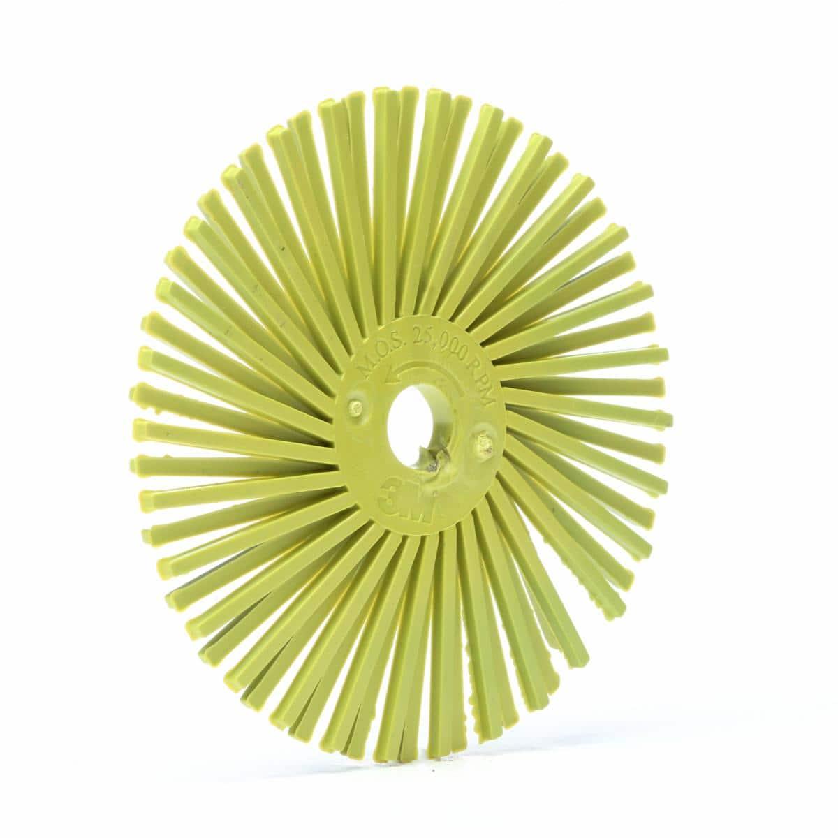 Scotch-Brite&trade; 7100138332 BB-ZB Bristle Brush, 8 in Dia Brush, 1 in W Face, 1-1/4 in Arbor Hole, 50 Grit