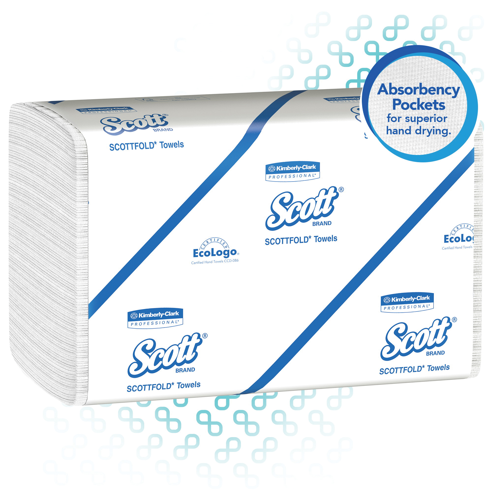 Scott&reg; 01960 Multi-Fold Towel, 175 Sheets, 1 Plys, Paper, White, 7.8 in W